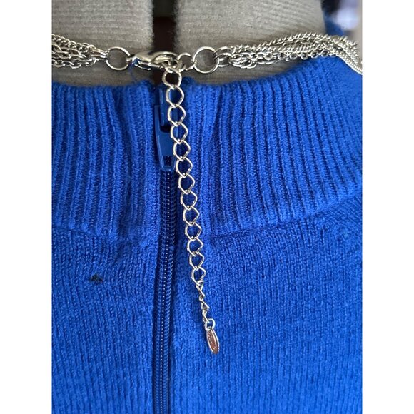 VCLM Long Silver-Tone Chain 40” Necklace With Large Circular Links & Extender - Picture 3 of 4